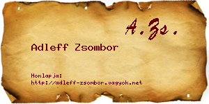 Adleff Zsombor névjegykártya